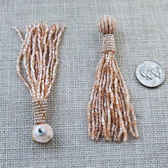 Women Earrings Orange Beads Fringe Drop Down Ear Fashion Jewelry - Picture 6 of 8